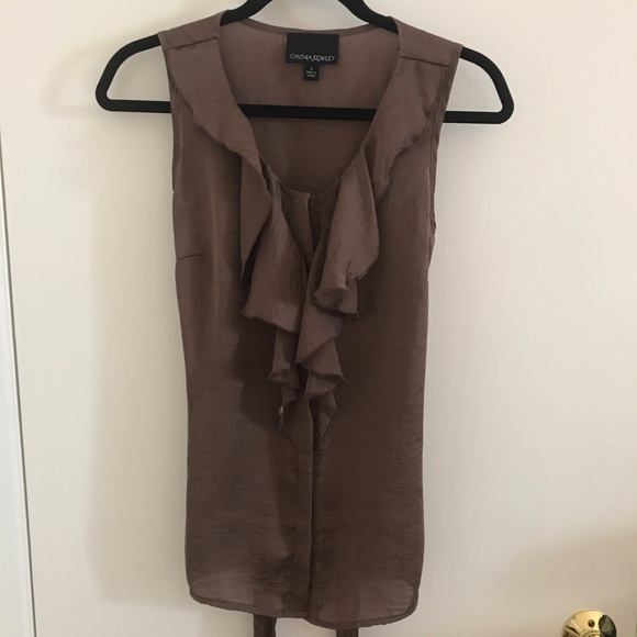 Cynthia Rowley Mocha Top - Picture 2 of 3